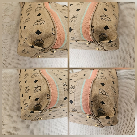 MCM Cream Handbag With Long Handle Satchel AUTHENTIC - Picture 8 of 16